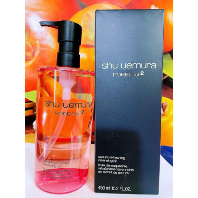 ☆春盛實業☆SHU UEMURA 植村秀 櫻花萃釀淨透潔顏油 450ml 百貨公司全新專櫃正貨盒裝 2025