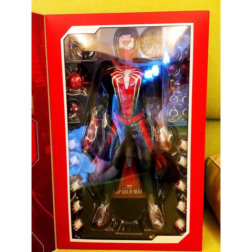 ☆春盛實業☆全新正版現貨 ! 野獸國 Hot Toys VGM31 漫威蜘蛛人 先進戰衣款 (限面交) (全新未拆附保卡-細節圖3
