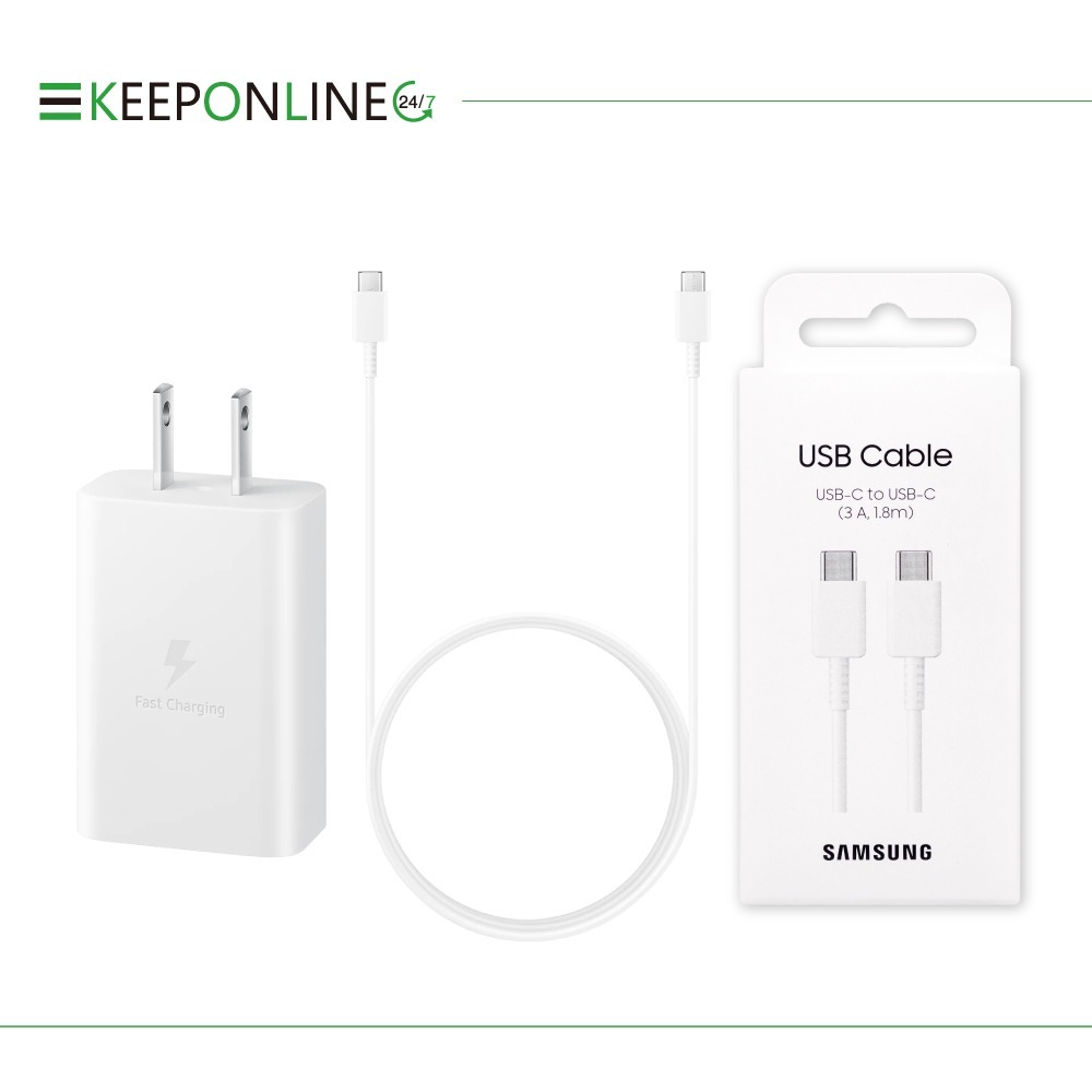 SAMSUNG 原廠 15W Type C旅充頭 + 3A 雙Type C傳輸線1.8m (台灣公司貨)-細節圖3