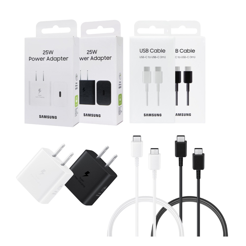 Samsung 三星 原廠盒裝 25W 快充通用型旅充T2510 + 1m 3A 雙Type C線DA705【公司貨】-細節圖2