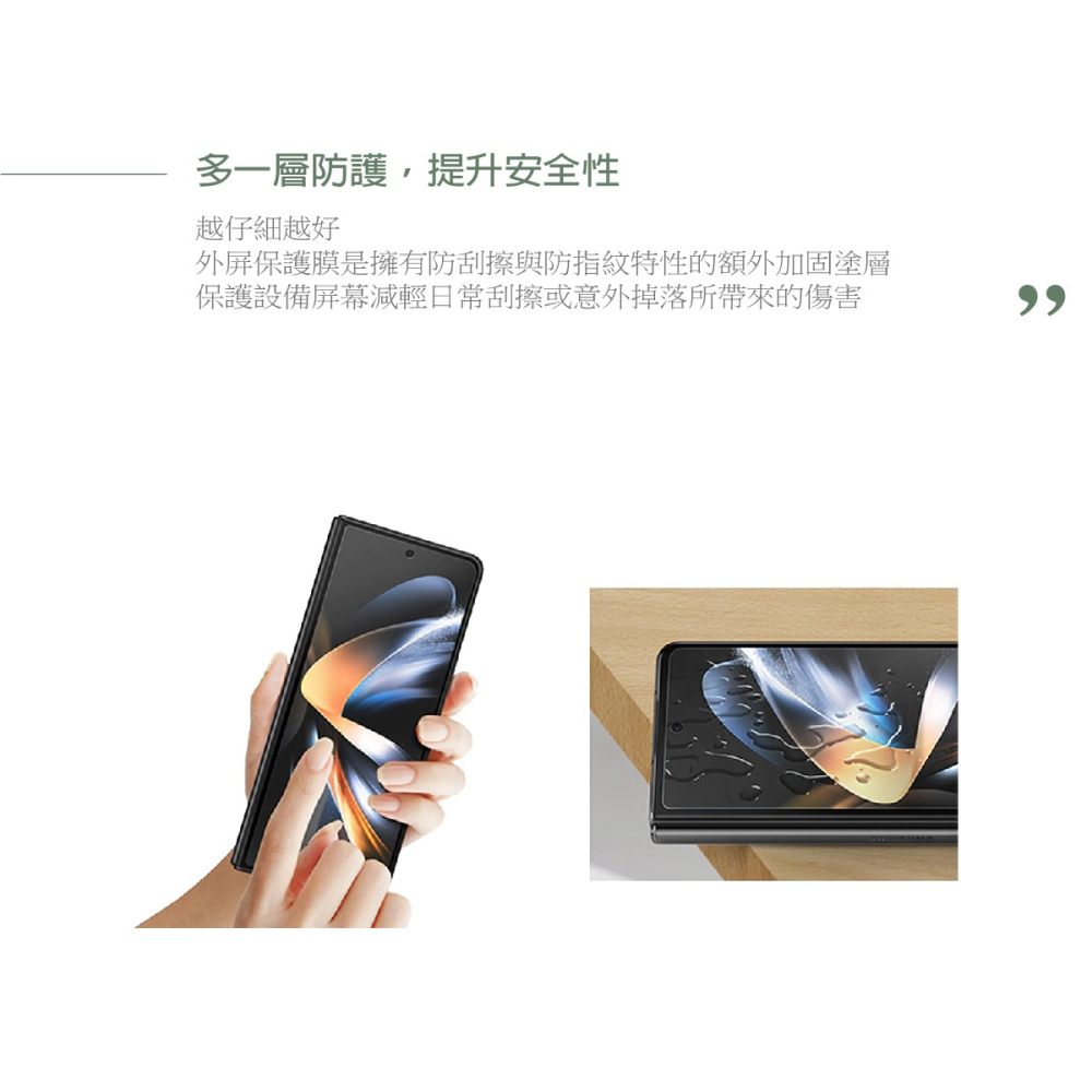 SAMSUNG Galaxy Z Fold4 原廠封面螢幕保護貼-透明-細節圖8