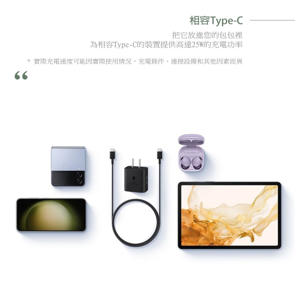 Samsung 原廠公司貨 新款T2510 / 25W 超級快充頭 + 雙Type C線【盒裝組】支援S25 S24系列-細節圖6