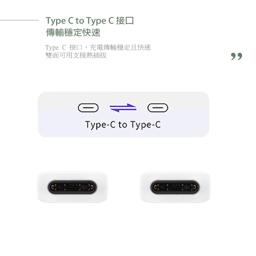 SAMSUNG Z系列Type C to Type C 原廠傳輸線(3A,1m) 白 / DA705 (公司貨)-細節圖7