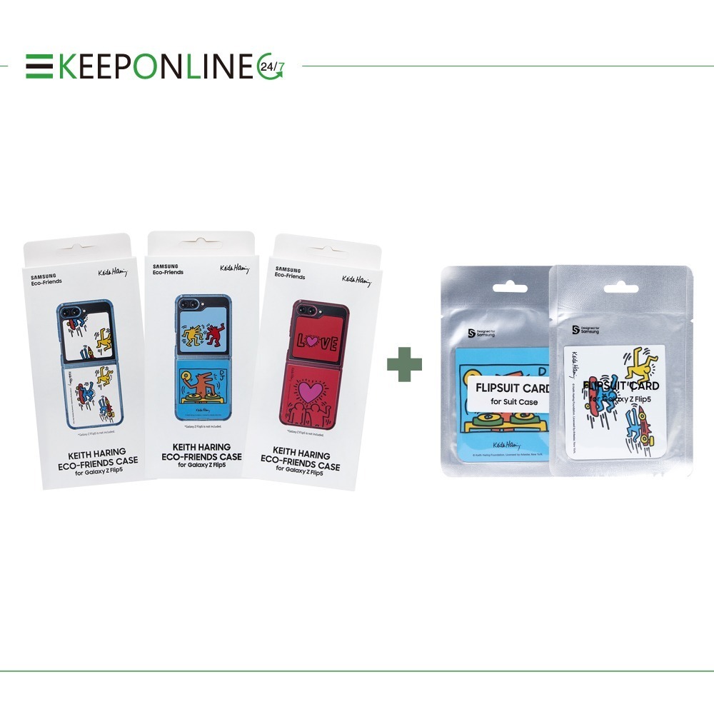 Samsung 原廠 FPF731 for Z Flip5 Keith Haring 聯名保護殼 (限量送主題式感應卡)-細節圖2