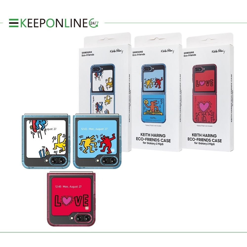 Samsung 原廠 FPF731 for Z Flip5 Keith Haring 聯名保護殼 (限量送主題式感應卡)-細節圖3