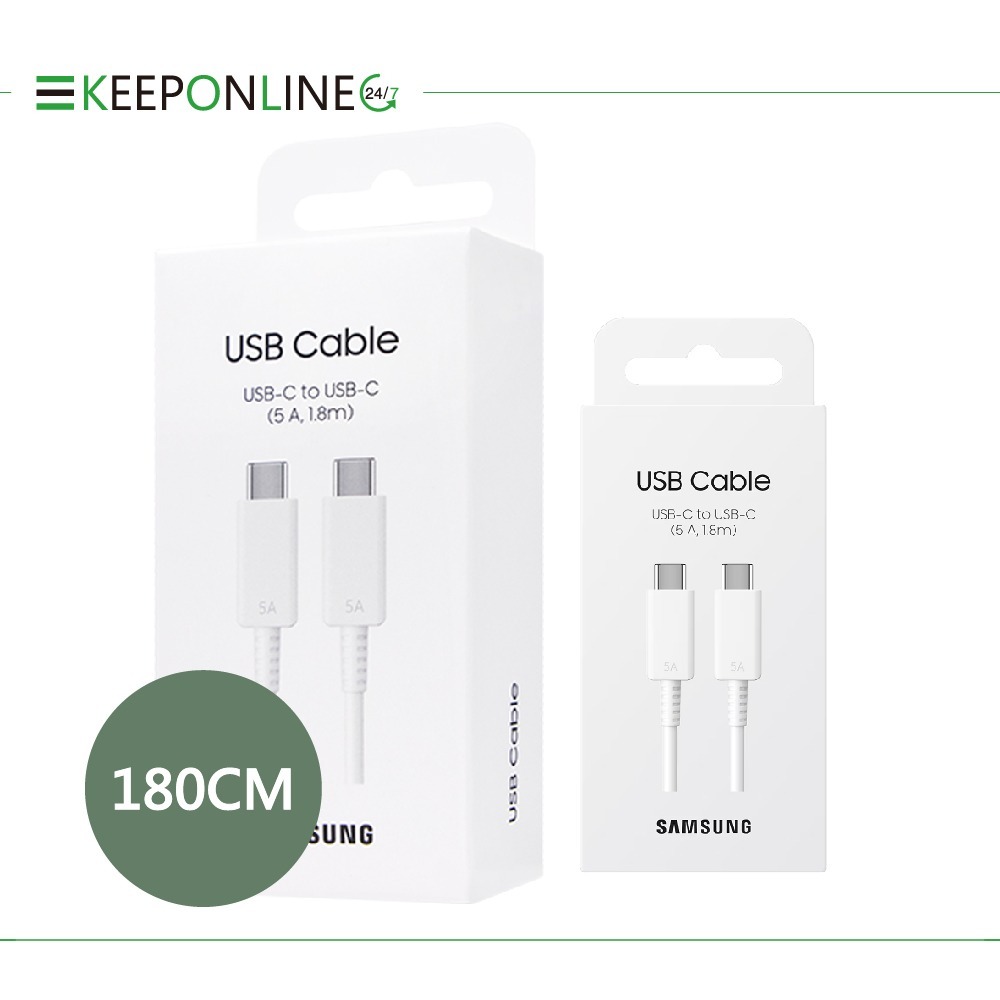Samsung 原廠公司貨DX510 5A,1.8m Type-C to Type-C 線【盒裝】支援S25 S24系列-細節圖3