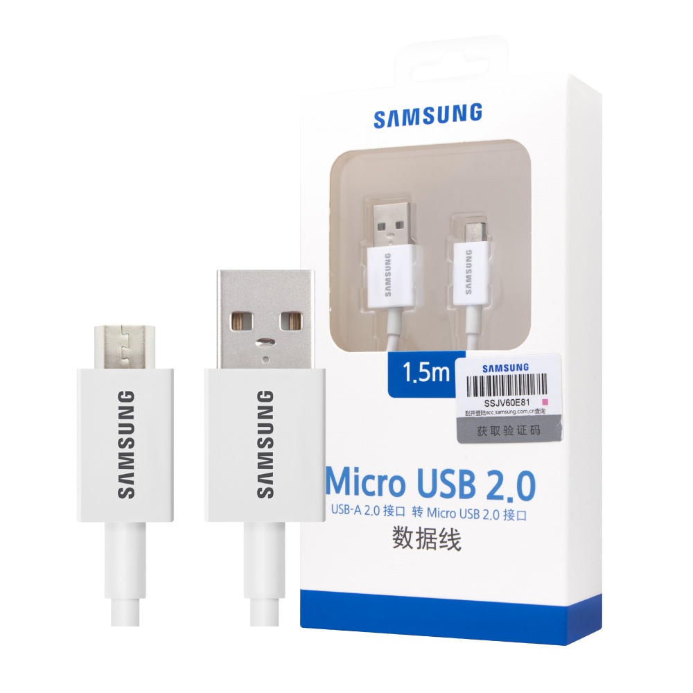 Samsung 原廠盒裝 Micro USB 充電傳輸線 - 1.5M【SS-UB2115W】白色-細節圖2