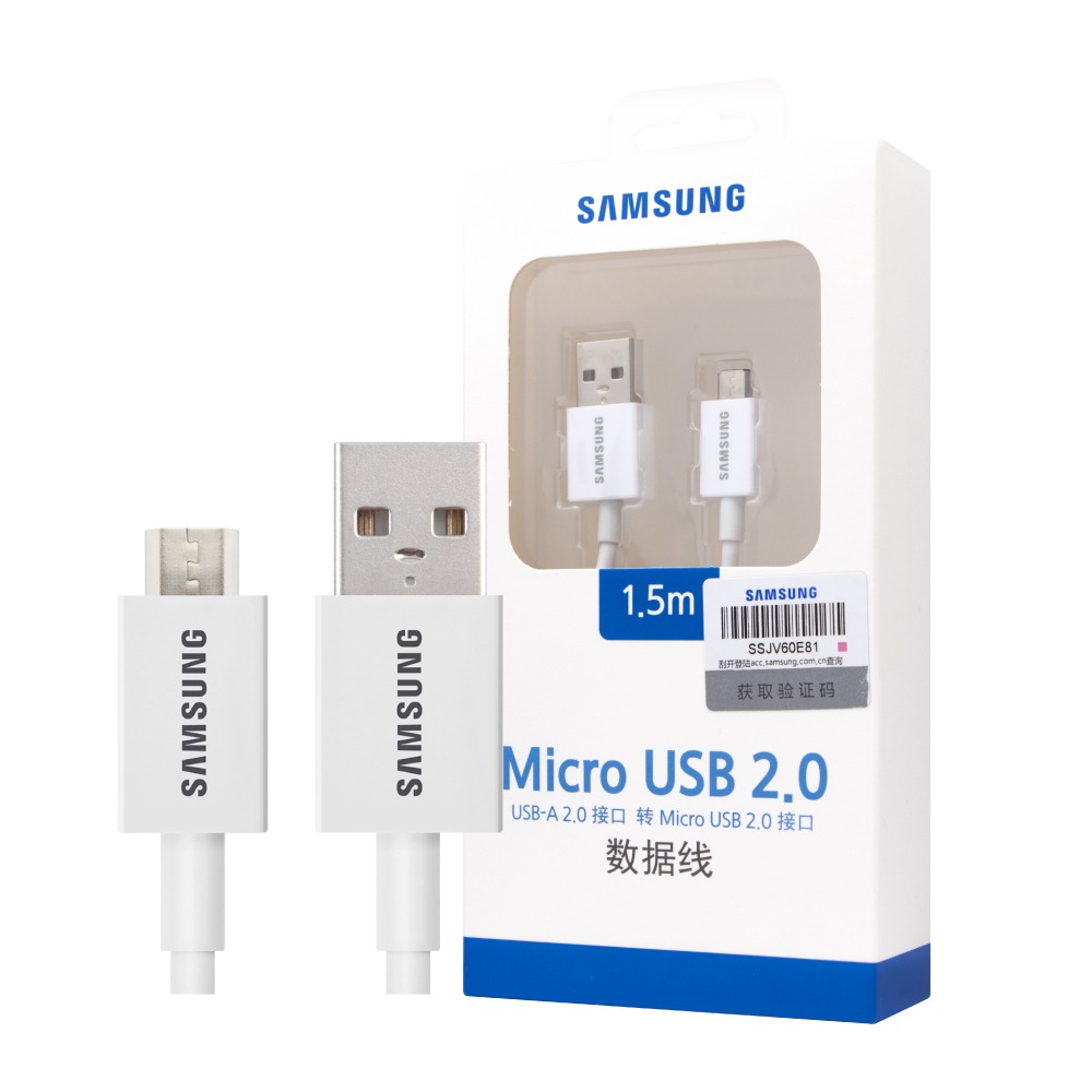 【2入組】Samsung 原廠盒裝 Micro USB 充電傳輸線 - 1.5M【SS-UB2115W】白色-細節圖2