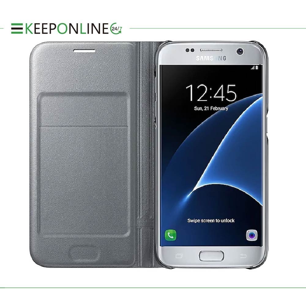 SAMSUNG GALAXY S7 原廠LED皮革翻頁式皮套(盒裝)-細節圖7