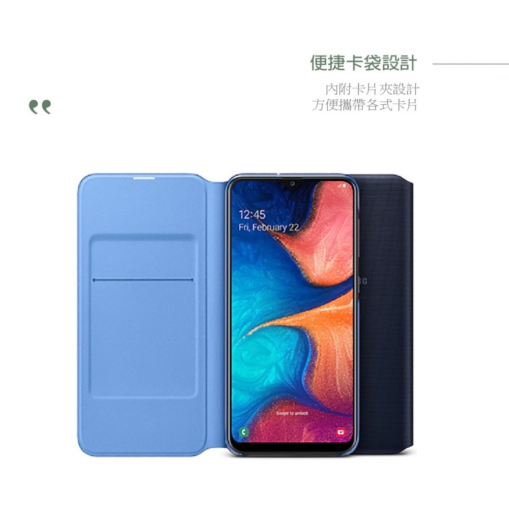 SAMSUNG Galaxy A20 原廠翻頁式皮套 (台灣公司貨)-細節圖8