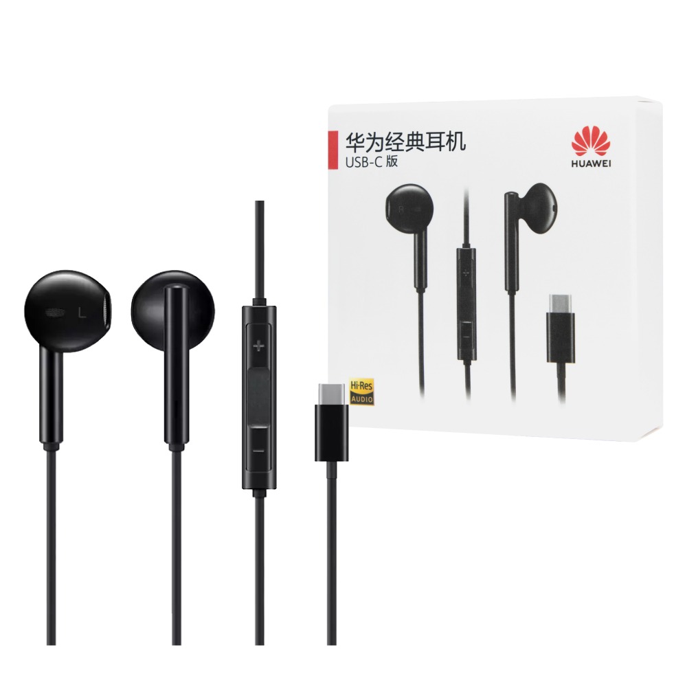 Huawei華為 原廠 Type-C 半入耳式耳機 三鍵線控 - 黑【CM33】盒裝-細節圖2