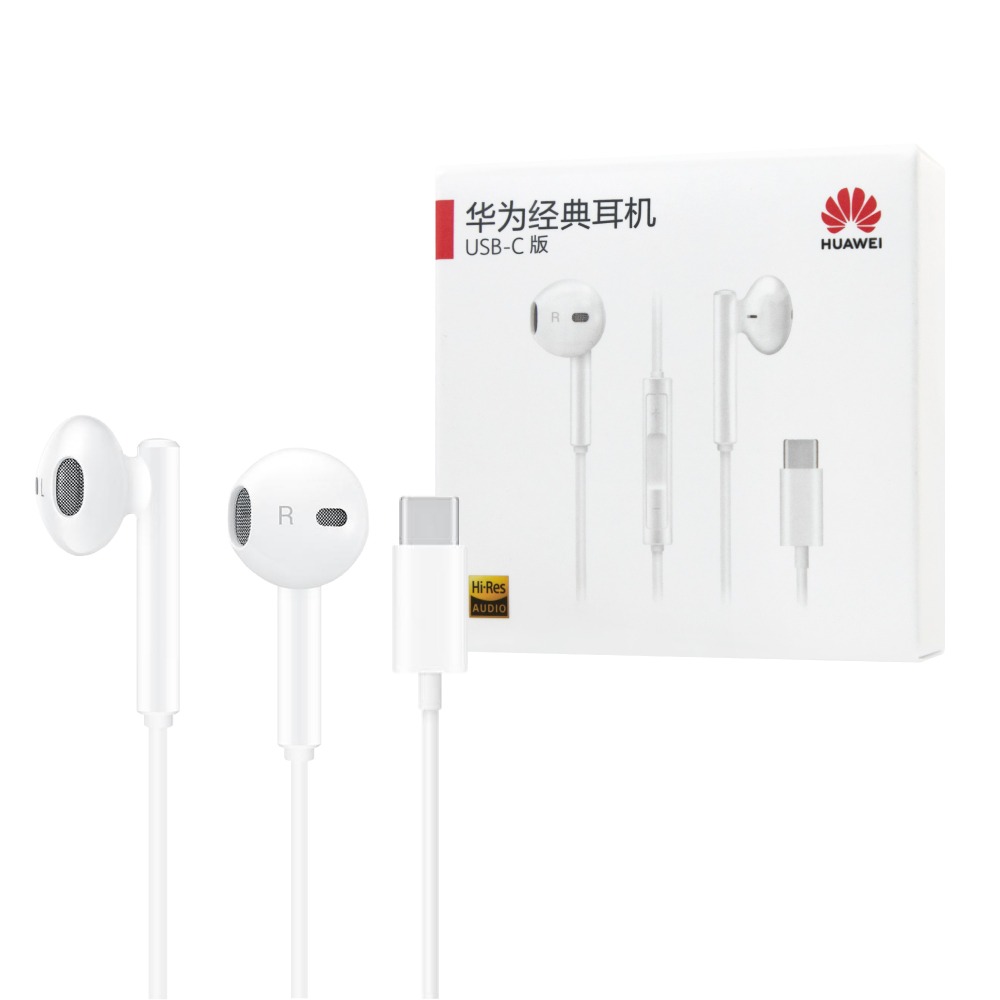 Huawei華為 原廠 Type-C 半入耳式耳機 三鍵線控 - 白【CM33】盒裝-細節圖2