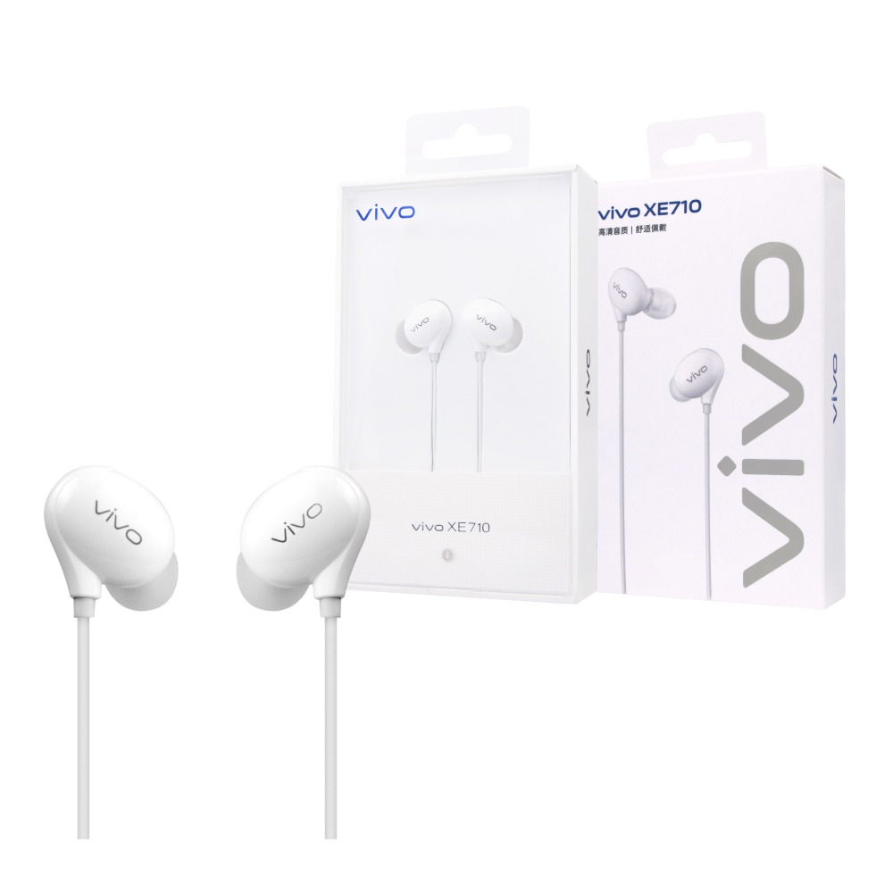 VIVO 原廠 3.5mm 入耳式耳機 HiFi立體聲 - 白【XE710】盒裝-細節圖2