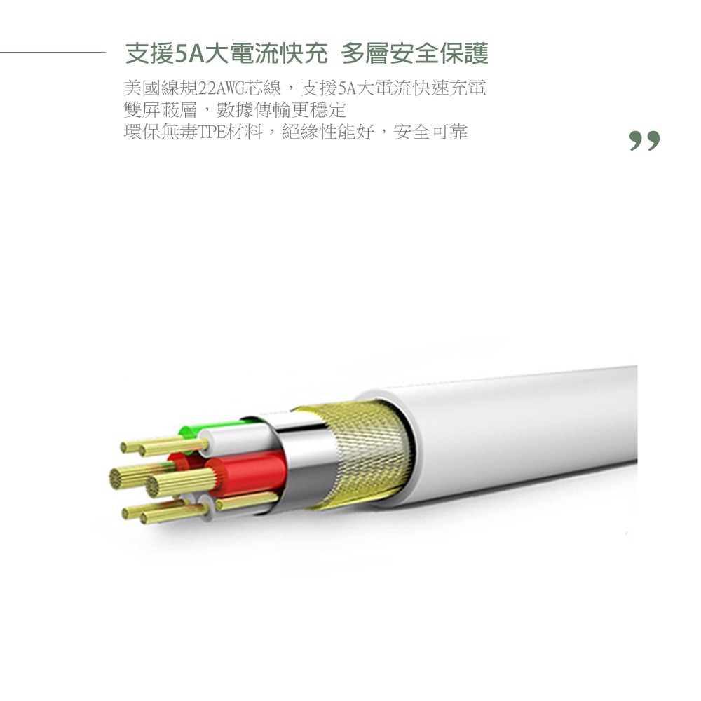 Huawei華為 原廠 5A USB-A to Type-C 超級快充充電線AP71 - 1m【盒裝】-細節圖7