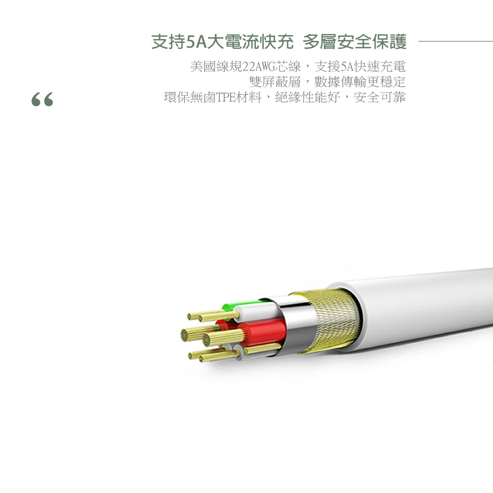Huawei華為 原廠 5A 超級快充充電線 USB-A to Type-C【密封袋裝】AP71-細節圖7