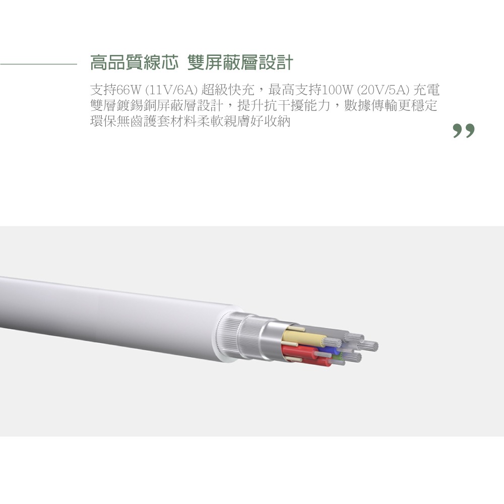 Huawei華為 原廠 6A Type-C to Type-C 超級快充充電線CC801 - 1m【盒裝】-細節圖7
