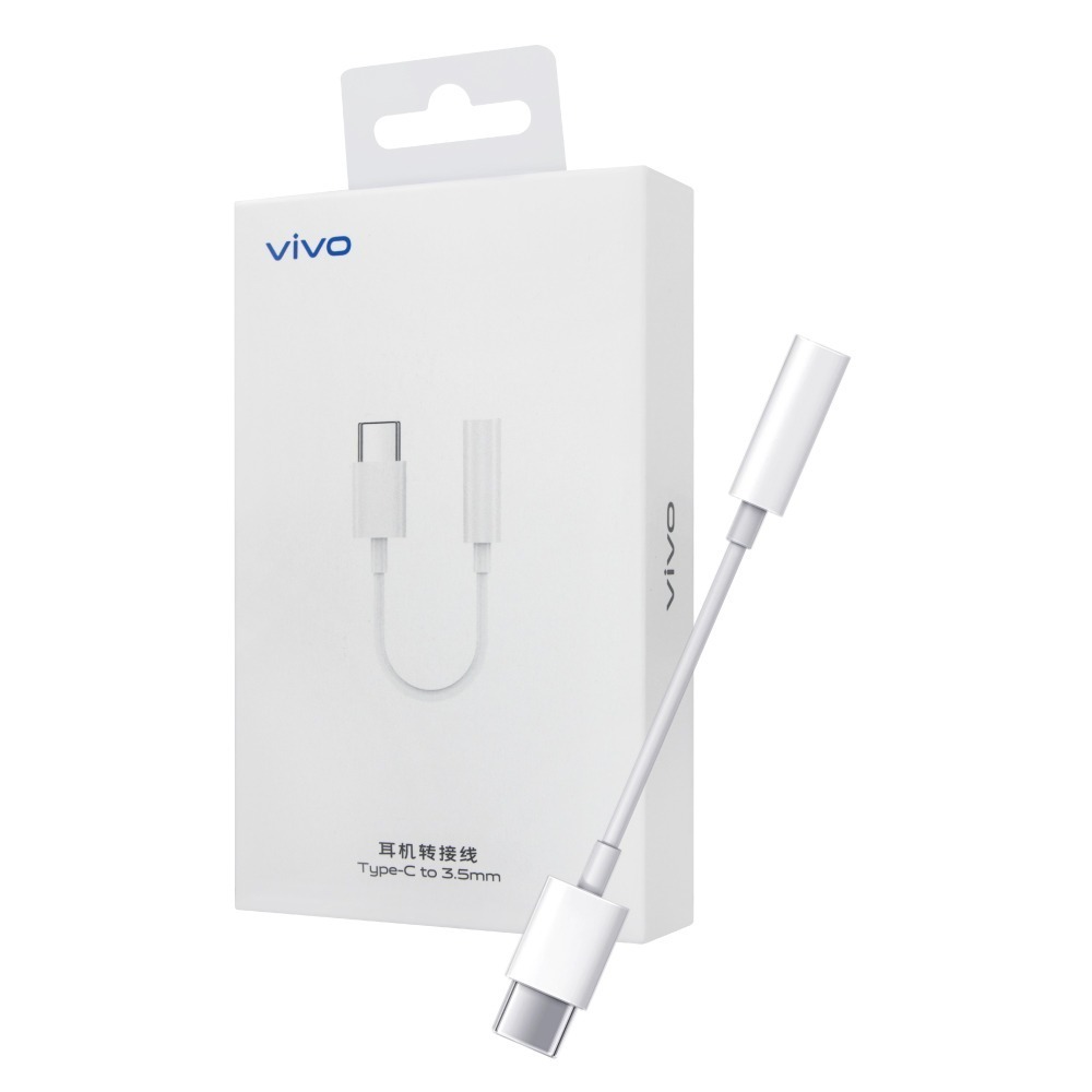 VIVO 原廠耳機轉接線 USB-C to 3.5mm【盒裝】白色款-細節圖2