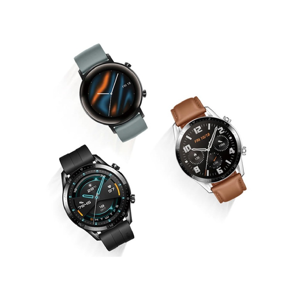 HUAWEI Watch GT2 42mm專用 原廠真皮錶帶20mm - 卡其色-細節圖7