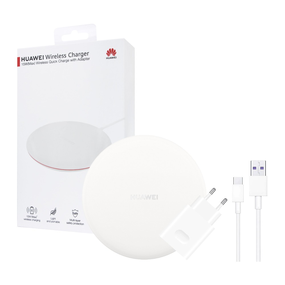 Huawei華為 原廠 無線充電板 (白色) 贈英規充電器+Type-C充電線【盒裝】CP60-細節圖2