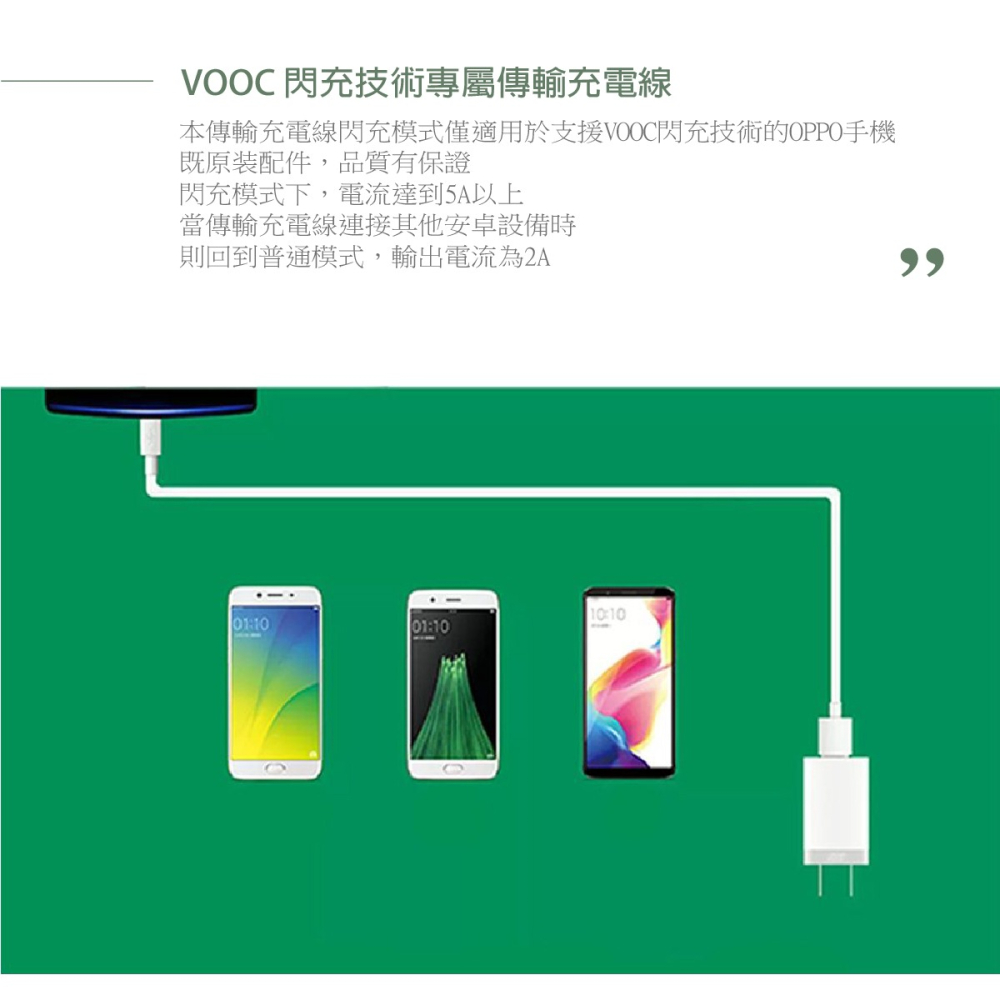 OPPO 原廠DL118 Micro USB充電線,支持VOOC 5V/4A閃充 (密封裝)-細節圖9