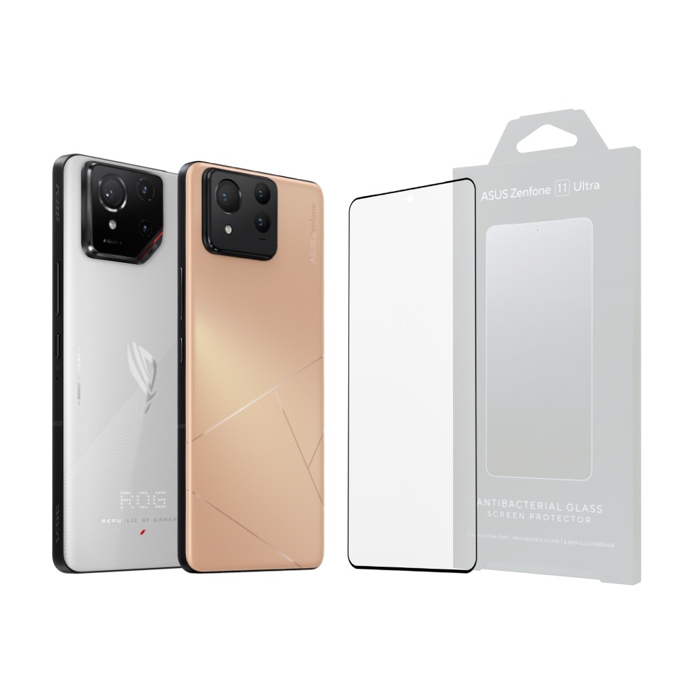 Asus 華碩正原廠盒裝 ROG Phone 9系列 / Zenfone 11 Ultra 抗菌玻璃保護貼-細節圖2