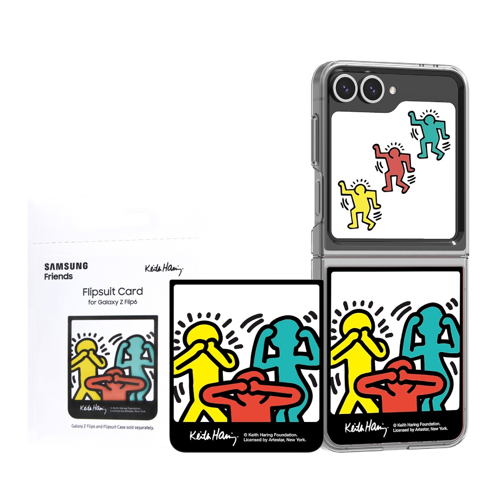 Samsung 原廠包裝 Keith Haring 聯名主題感應卡_適用Z Flip6 & Z Flip5 (公司貨)-細節圖2