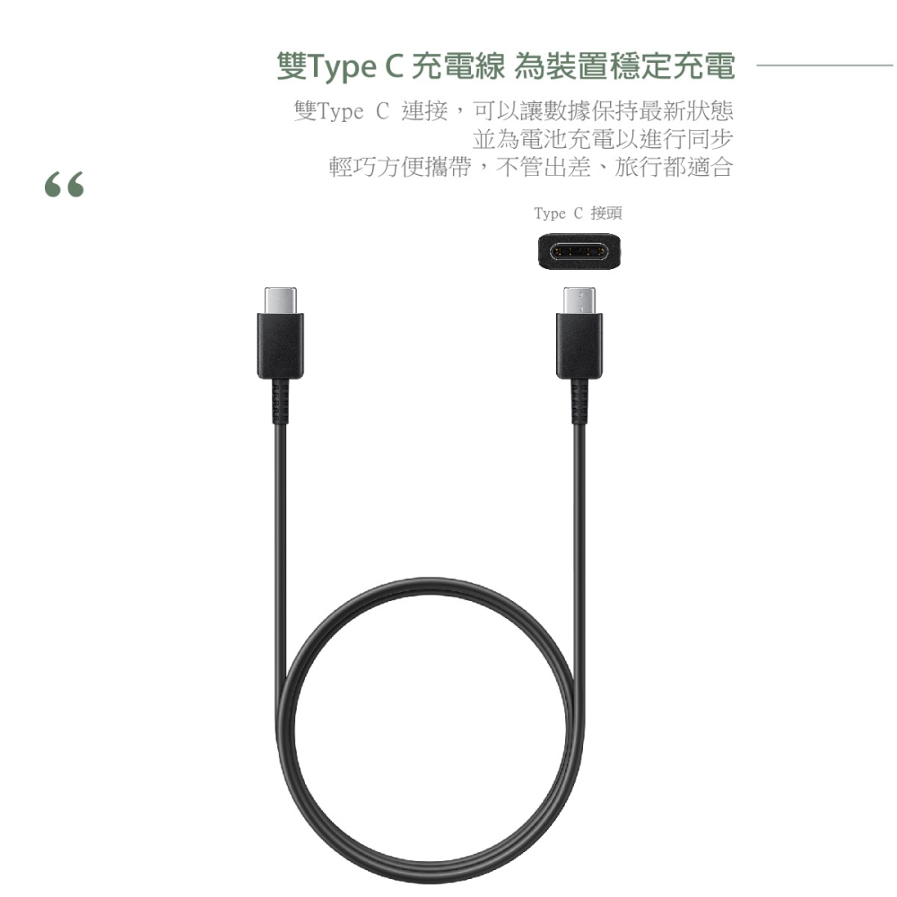 Samsung for M系列 原廠盒裝15W Type C旅充頭T1510 + 三星製造 雙Type C線組-細節圖9