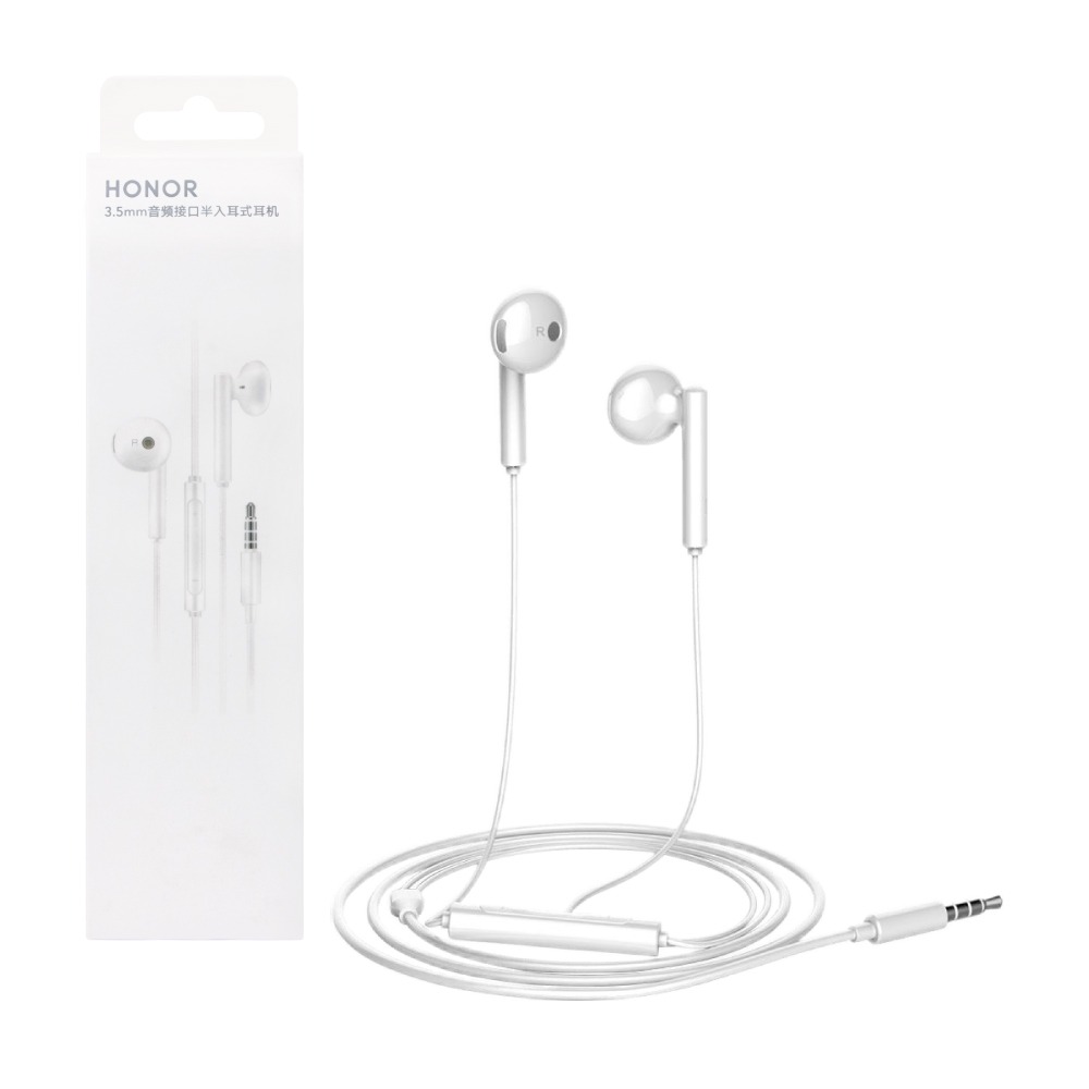 榮耀honor 原廠 3.5mm 半入耳式耳機 三鍵線控 - 白【AM115】盒裝-細節圖2