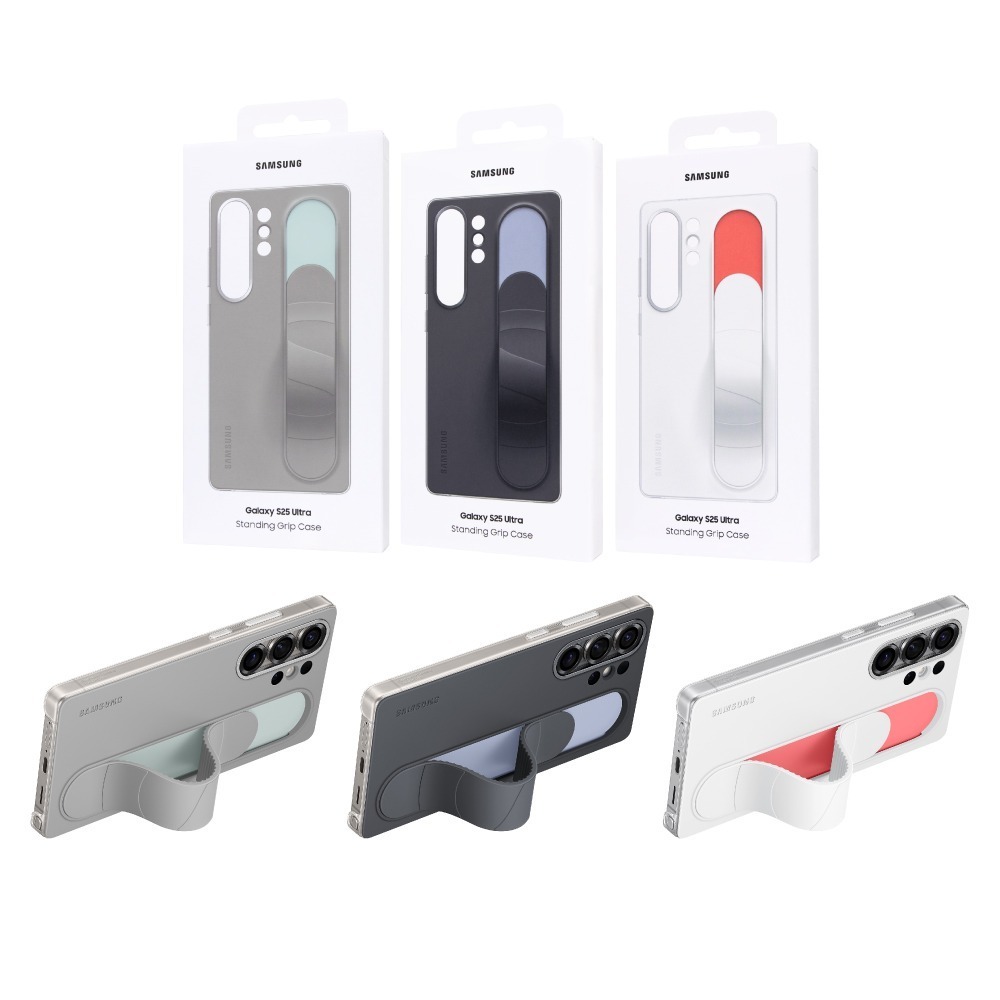 Samsung原廠 S25 Ultra/S25+/S25 立架式矽膠保護殼(附指環帶)【盒裝】GS938/936/931-細節圖2