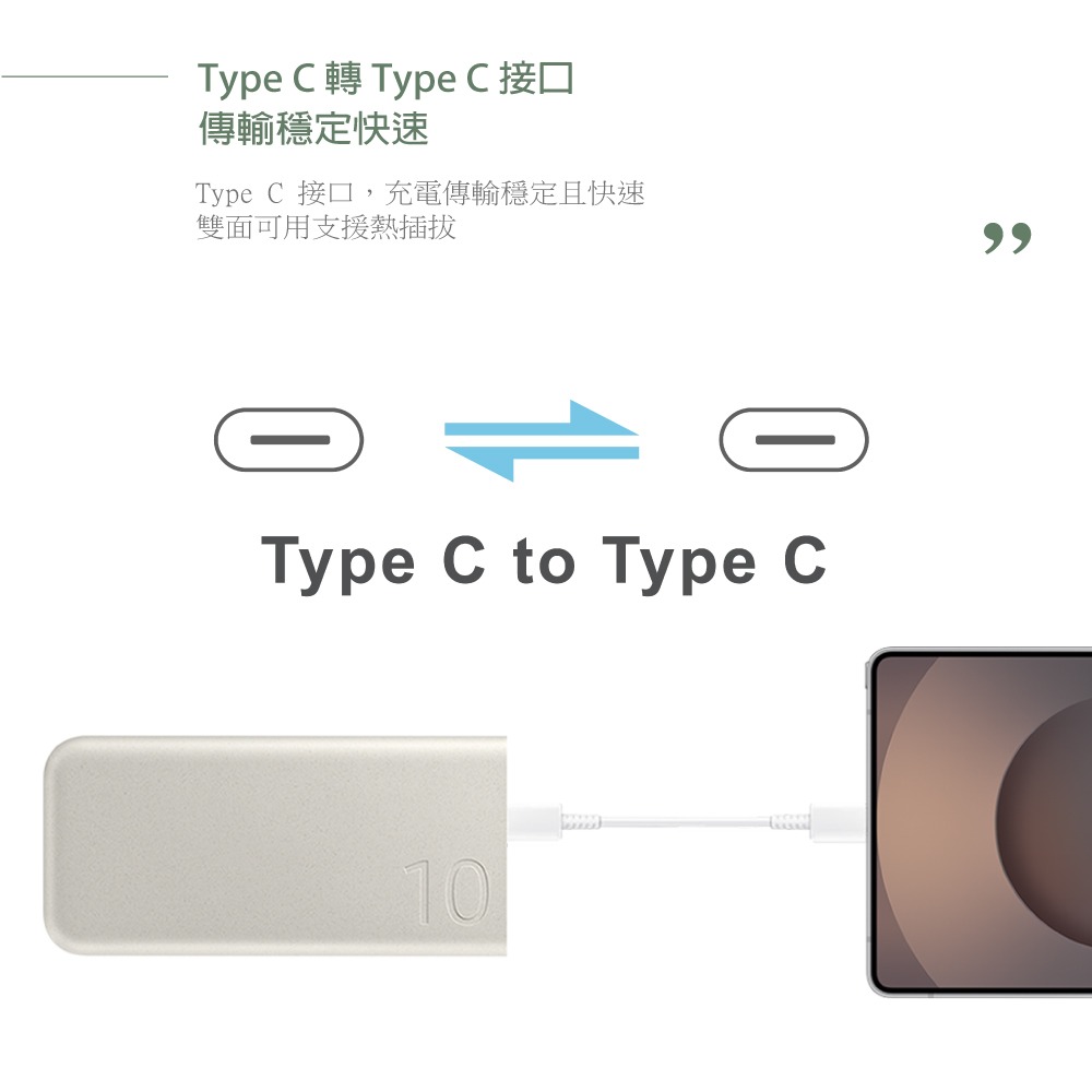Samsung 三星製造 25cm行動電源專用充電線 Type C to Type C (密封袋裝)-細節圖9