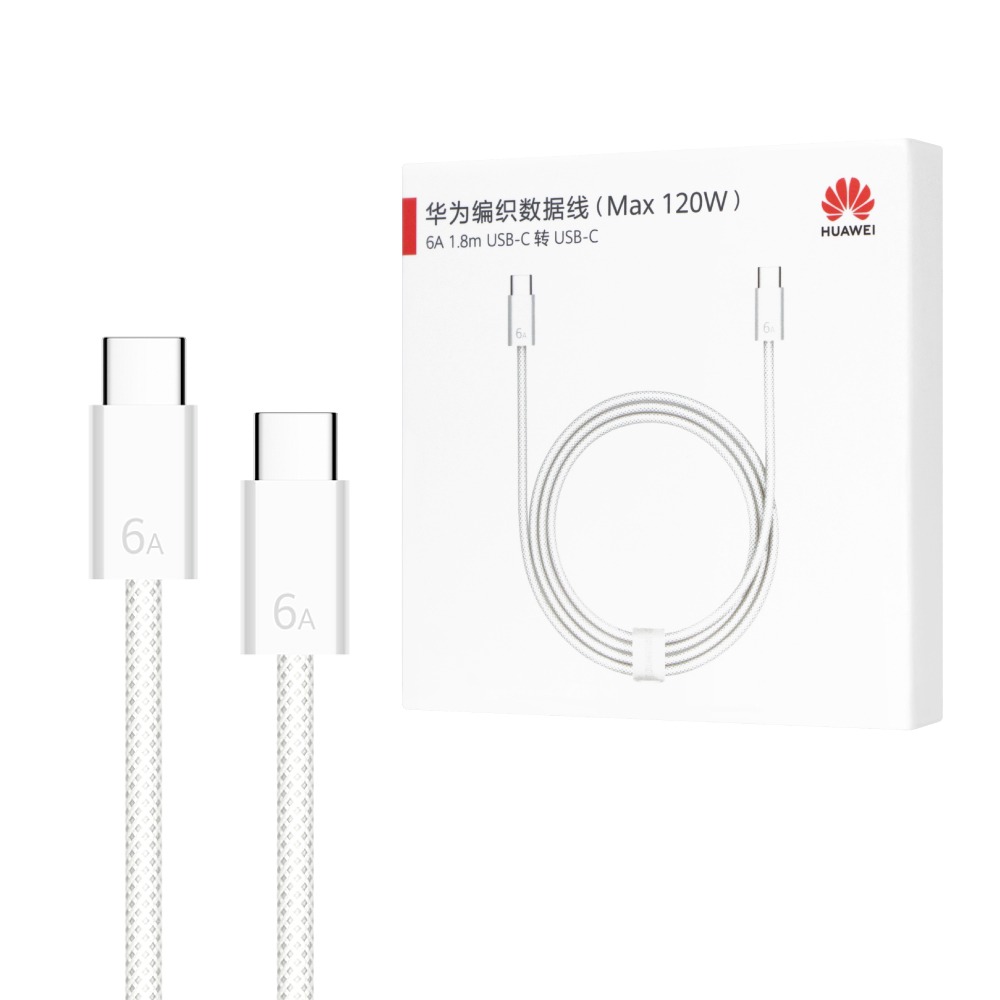 Huawei華為 原廠 6A Type-C to Type-C 超快充編織線CC618 - 1.8m【盒裝】支援120W-細節圖2