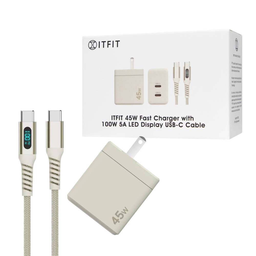 Samsung 原廠公司貨 ITFIT 45W雙孔快充+100W 5A Type-C to Type-C充電線組【盒裝】-細節圖2