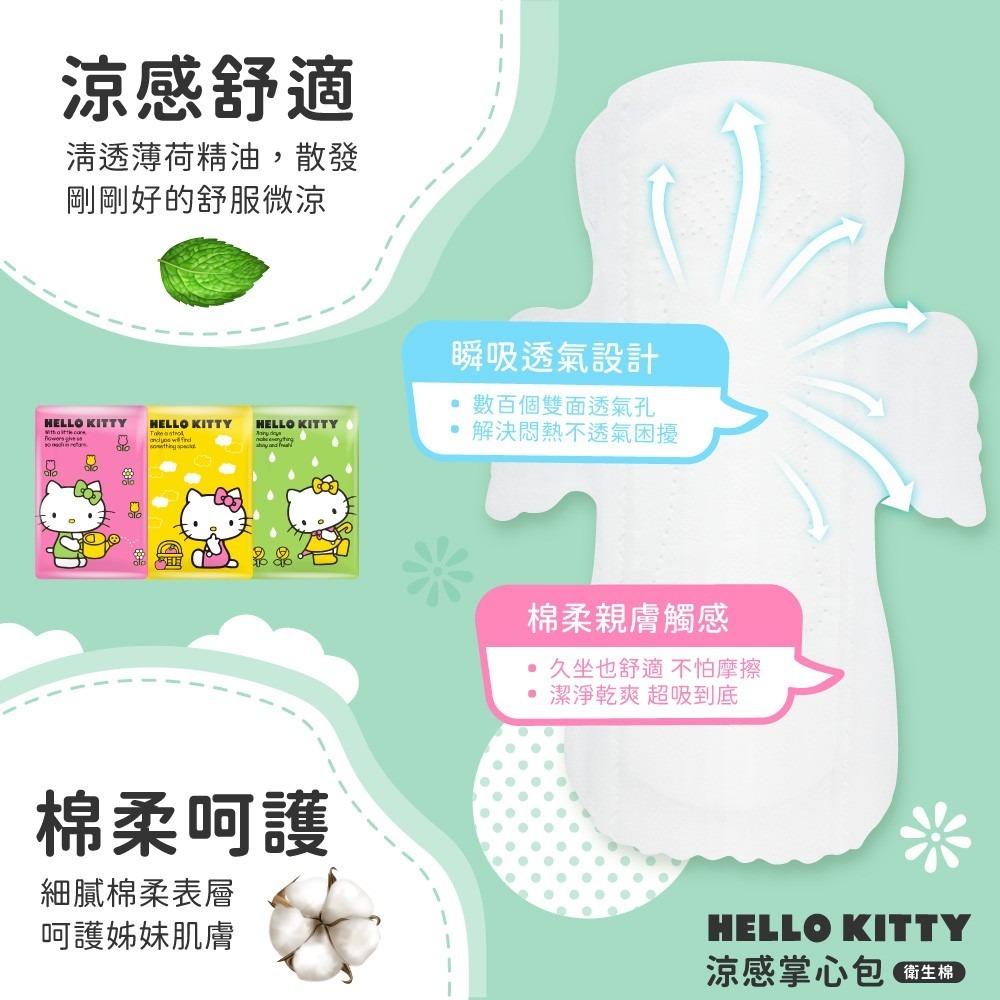 【三麗鷗】Hello Kitty涼感掌心包日用10片-細節圖4