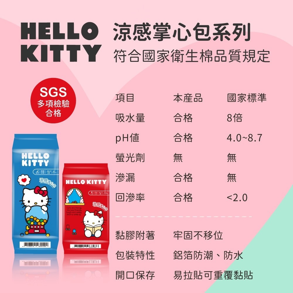 【三麗鷗】Hello Kitty涼感掌心包日用10片-細節圖8