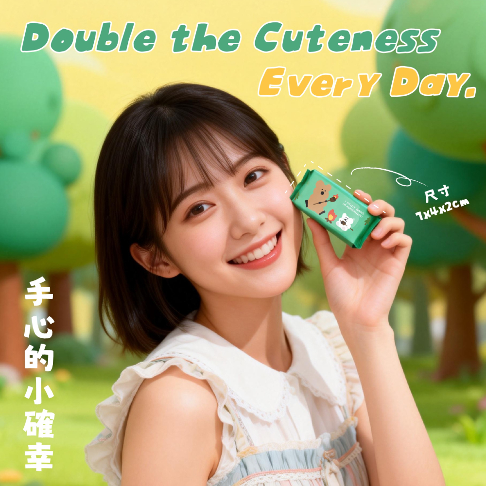 【DINOTAENG】迷你隨行濕紙巾(棉花糖款)-細節圖5