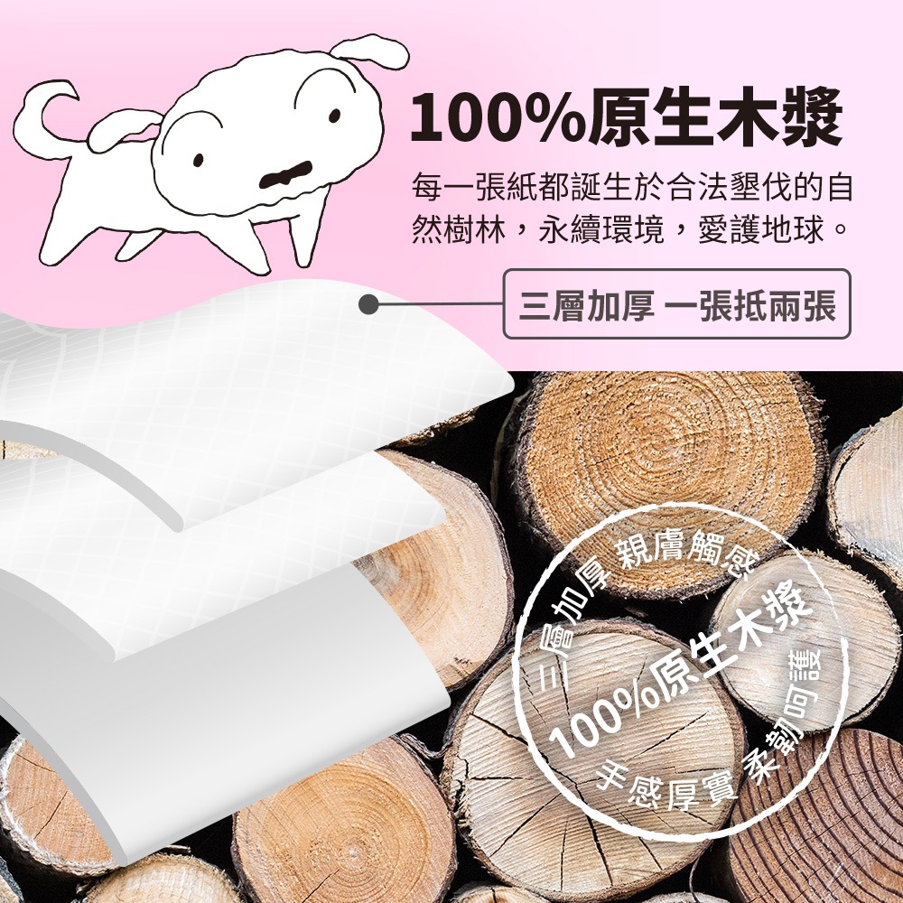 【蠟筆小新】隨身迷你衛生紙(歡樂款)10抽*6包-細節圖3