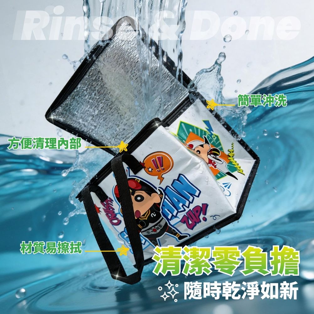 【蠟筆小新X假面騎士】大容量保溫提袋-細節圖3