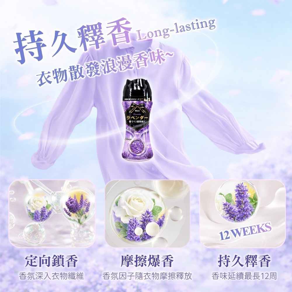 【限時購】【野田社】衣物芳香豆(靜謐薰衣草)-單瓶/3瓶入-細節圖4