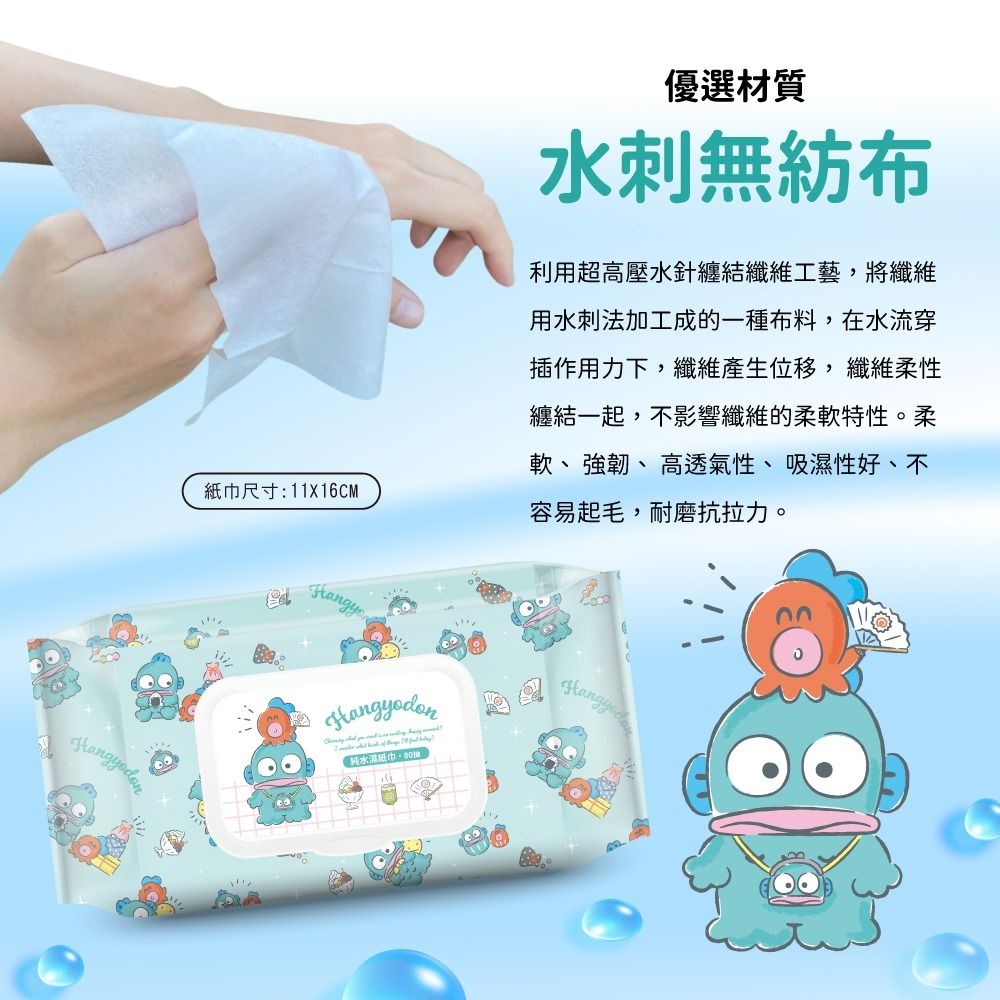 【人魚漢頓】純水濕紙巾(野餐款)-細節圖4
