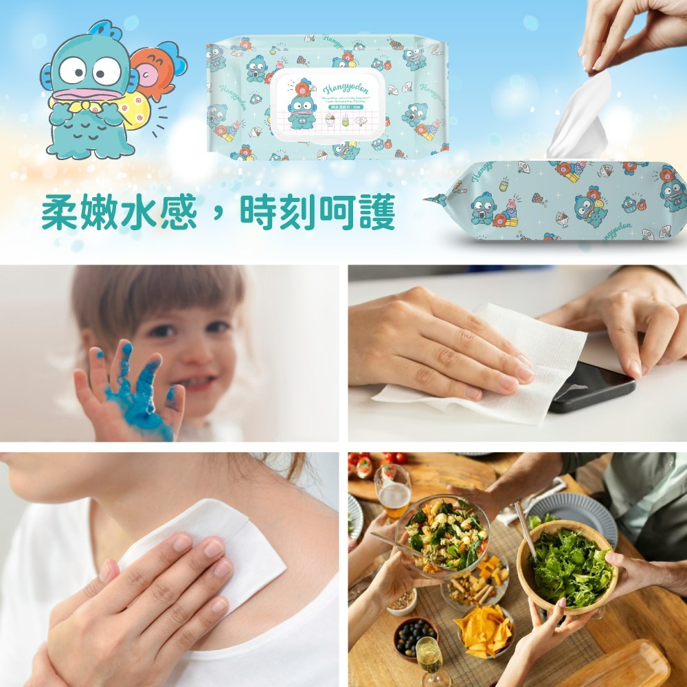 【人魚漢頓】純水濕紙巾(野餐款)-細節圖5