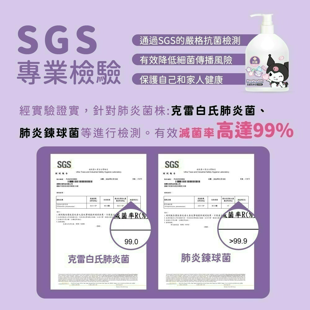 【限時購】【三麗鷗】酷洛米抗菌白茶洗手乳-6瓶-細節圖8