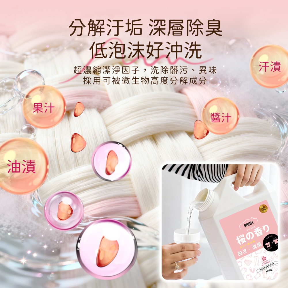 【野田社】櫻花香氛洗衣精豪華補充瓶-細節圖3