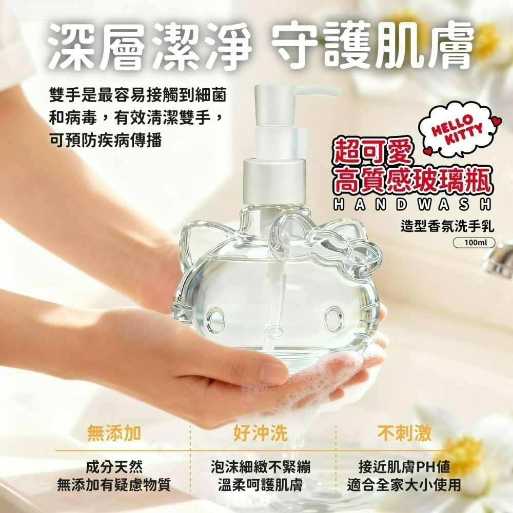 【限時購】【Hello Kitty】造型香氛洗手乳*3入組-細節圖3