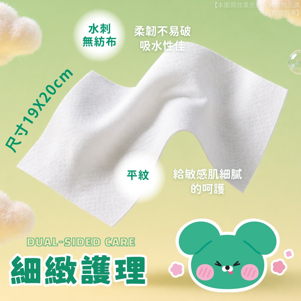 【WASABI BEAR】拋棄式洗臉巾(俏皮藍款)-細節圖3