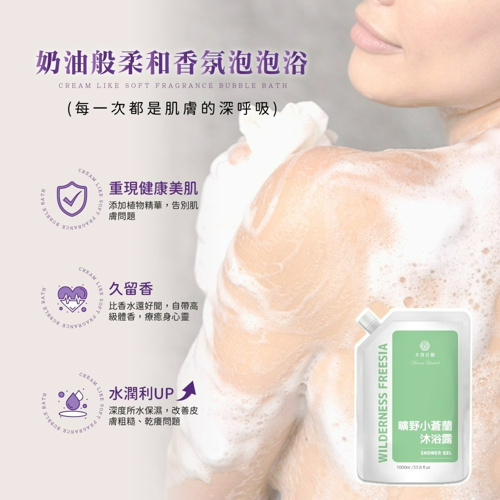 【木質莊園】曠野小蒼蘭沐浴露補充包-細節圖2