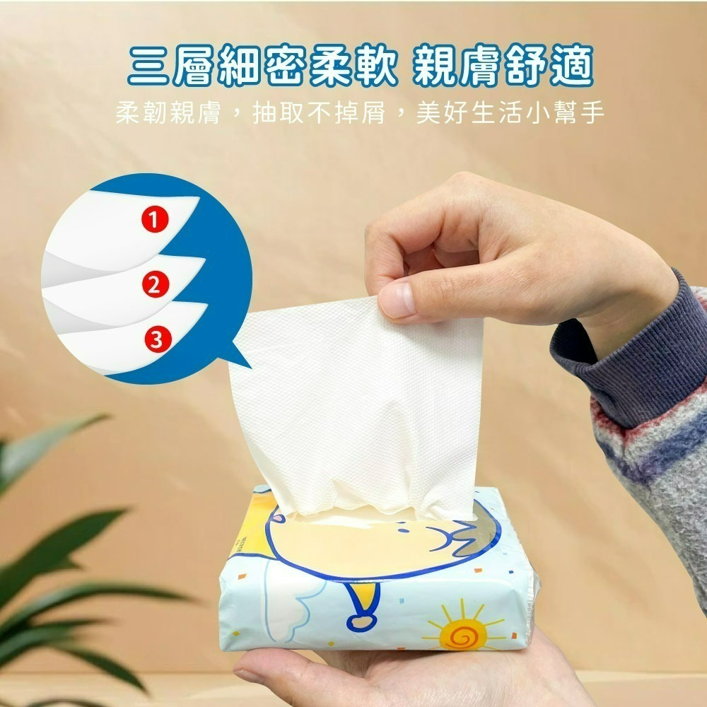 【蠟筆小新】抽取式衛生紙50抽10包10提(春日阿呆款)-單箱(100包)-細節圖3