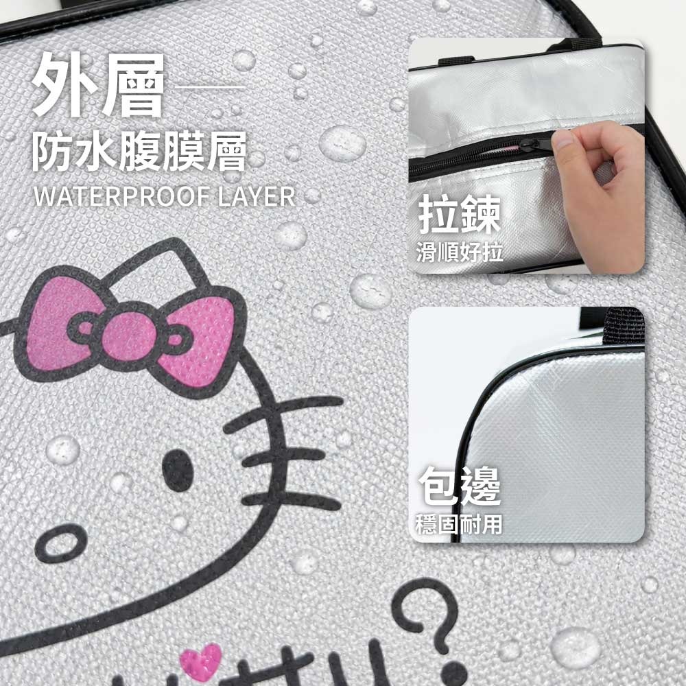 【Hello Kitty】灰燼款方塊保溫提袋-細節圖4