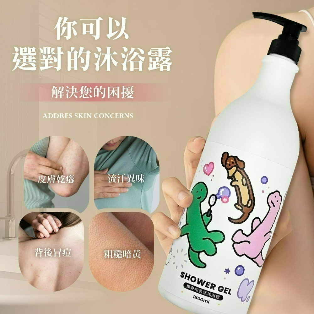 【限時購】【JOGUMAN】爽身粉香氛沐浴露-細節圖2