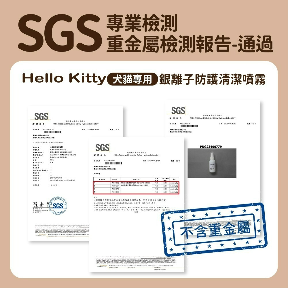 【7-ELEVEN門市團購】【Hello Kitty】犬貓專用銀離子防護清潔噴霧-細節圖9