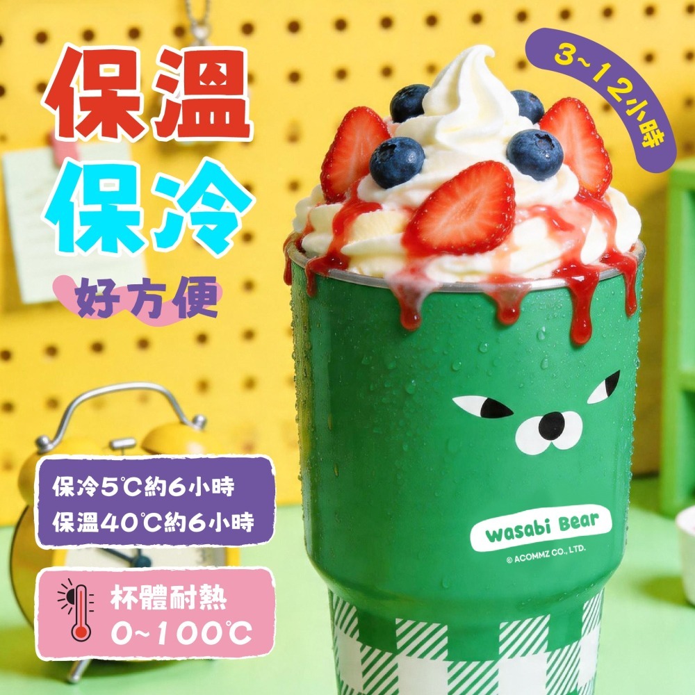 【限時購】【WASABI BEAR】隨行冰霸杯(芥末熊款、粉芥末熊款、辣椒醬熊款)-細節圖5